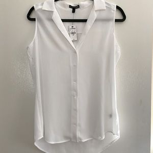 NWT Express Semi Sheer Sleeveless Blouse